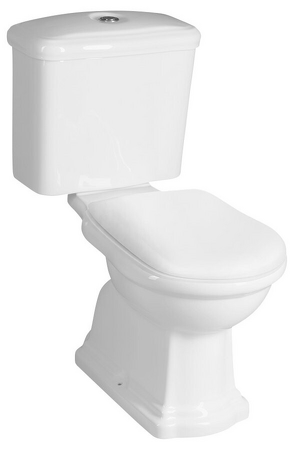 RETRO WC kombi, zadní odpad, bílá-chrom