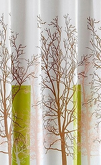 Sprchový závěs 180x180cm, polyester, bílá/zelená, strom náhledová fotka produktu