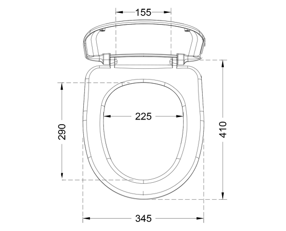 RIGA WC sedátko, panty ABS, horní uchycení