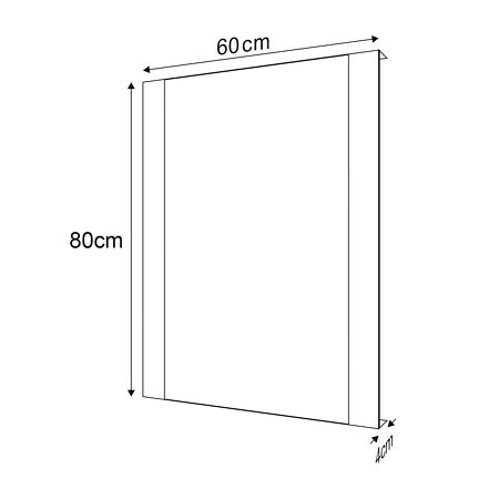 DURANGO zrcadlo s LED osvětlením 600x800mm, bezdotykový senzor