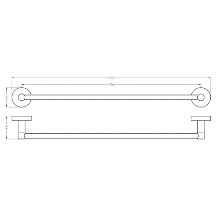 Magnetický držák ručníků 496mm