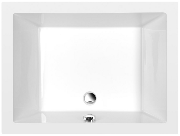 DEEP hluboká sprchová vanička s konstrukcí, obdélník 100x75x26cm, bílá