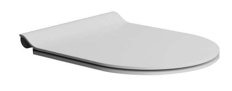 WC sedátko, SLIM, Soft Close, bílá mat/chrom