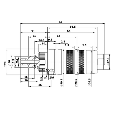 Termostatická kartuše pro KI39C, MG410, MG411, KJ639, WD010