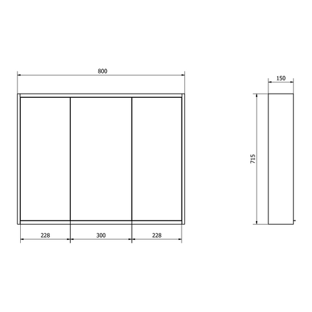 BATU galerka 80x71x15 cm, 2x LED osvětlení, bílá