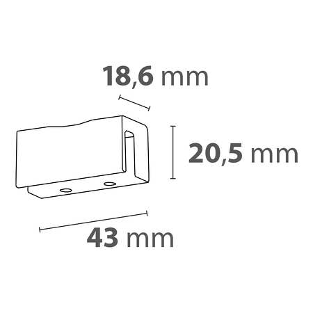 MULTISYSTEM uchycení osvětlení na zrcadlo, galerku, černá