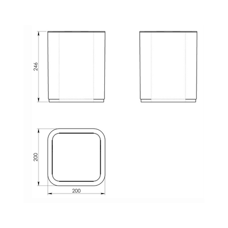 SEVENTY odpadkový koš výklopný, 8 l, plast ABS, bílá
