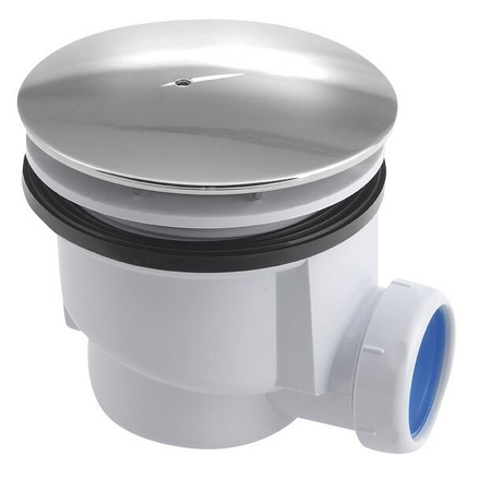 Vaničkový sifon, průměr otvoru 90 mm, DN40, krytka ABS/chrom