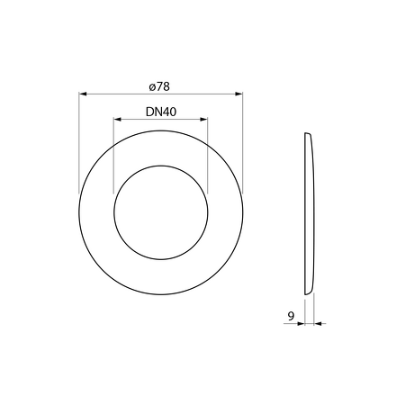 Rozeta 90/40 mm, výška 20 mm, plast