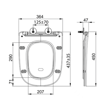 BELLO sedátko pro WC kombi, SLIM Soft Close, bílá