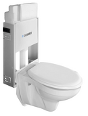Závěsné WC Taurus s podomítkovou nádržkou a tlačítkem Geberit, bílá náhledová fotka produktu