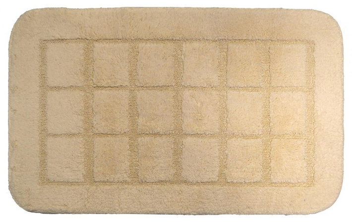 DELHI Koupelnová předložka 50x80 cm s protiskluzem, 100% polyester, béžová