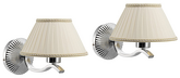ISOTTA osvětlení látkové E27, 60W, 230V, 2 ks, chrom náhledová fotka produktu