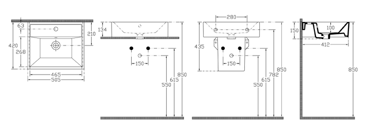 VEGA sestava koupelnového nábytku, š. 125 cm, bílá/dub platin