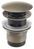 Umyvadlová výpust 5/4“, click-clack, velká zátka, tl.30-45mm, tmavý bronz náhledová fotka produktu