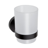 X-ROUND BLACK sklenka, mléčné sklo, černá náhledová fotka produktu