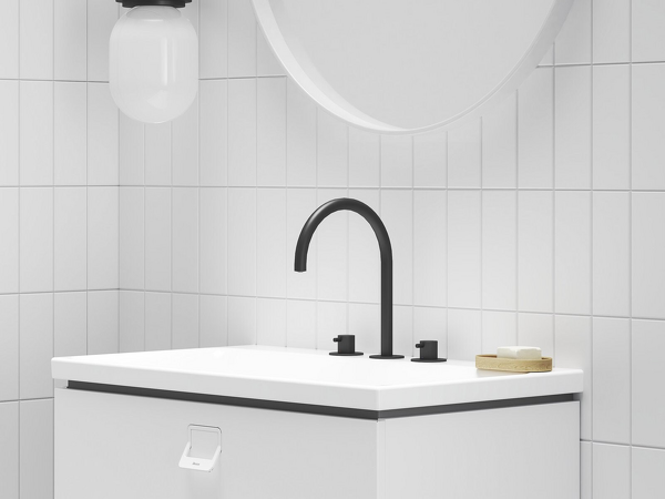 ES 018.20BLM Umyv. 3 otv. bat. 270 mm, bez výp., black matt