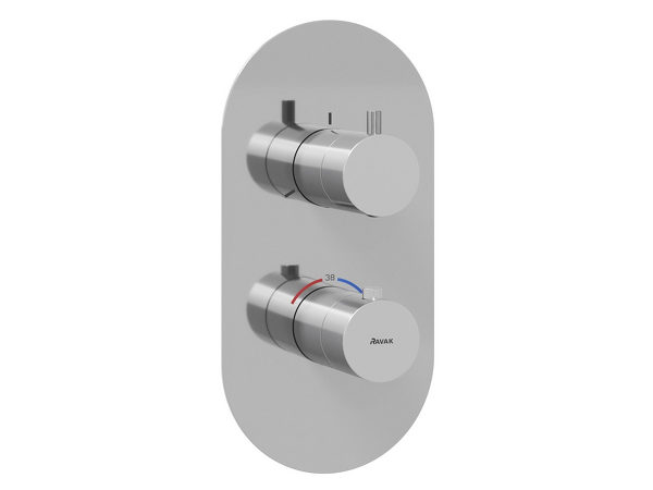 ES 067.00CR.O3.RB07C Termo podom. 3-cest. bez těl., chrom