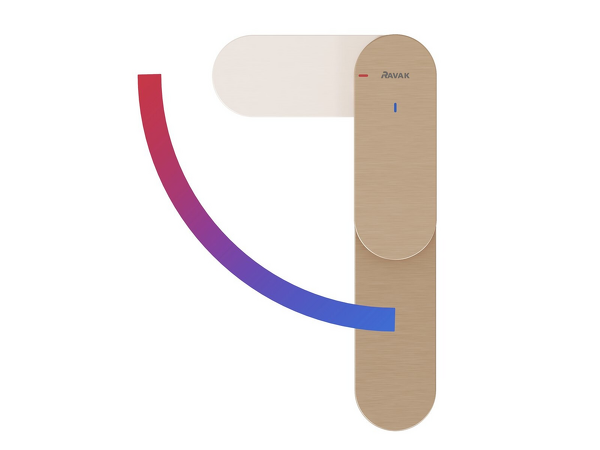 EL 014.61RGB Umyv. bat. BeCool 220 mm, bez výp., rose g. br