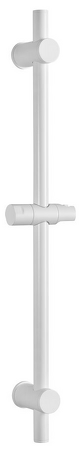 Sprchová tyč, posuvný držák, kulatá, 700mm, bílá mat