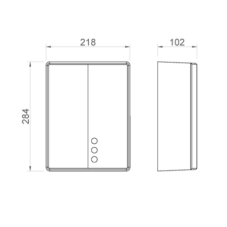 Bezdotykový elektrický osoušeč rukou 220-240V, 2050W, 218x284x102 mm, černá