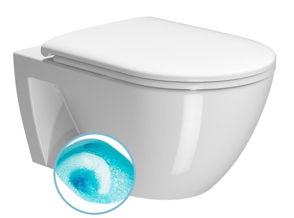 PURA ECO závěsná WC mísa, Swirlflush, 55x36cm, bílá ExtraGlaze
