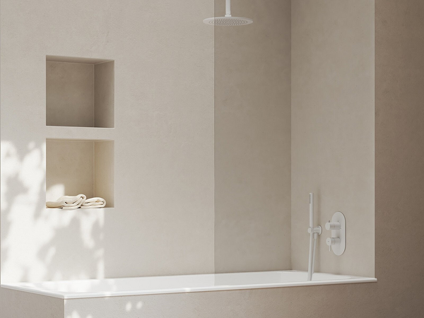 704.11WV Výtokové rameno stropní 30 cm, mosazné, White Velvet
