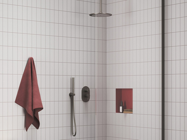 704.21GB Výtokové rameno stropní 30 cm, mosazné, Graphite Brushed