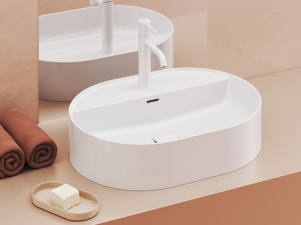 Umyvadlo Ceramic 550 O Slim Shelf keramické bílé