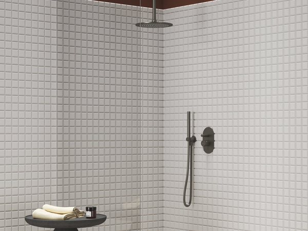 980.20GB Hlavová sprcha kulatá, mosazná, 250 mm, Graphite Brushed