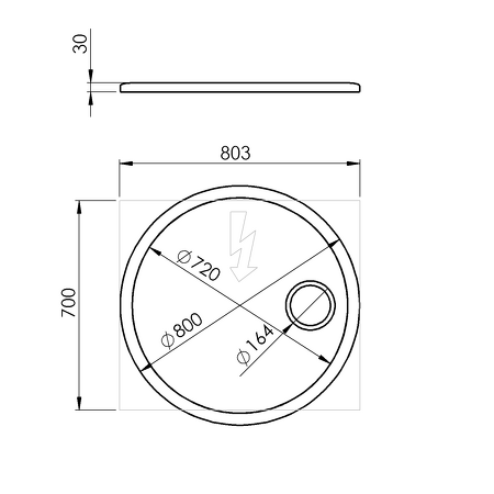 FLOAT kulaté LED podsvícené zrcadlo ø 80cm, kosm.zrcátko, senzor, 3500-6500°K, bílá