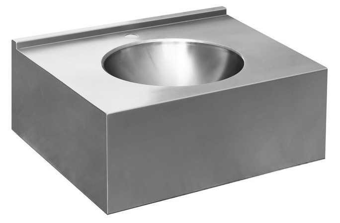 Závěsný pult s umyvadlem 550x270x550 mm, nerez mat