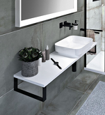 PLATO deska Rockstone 1000x24x360mm, bílá mat náhledová fotka produktu