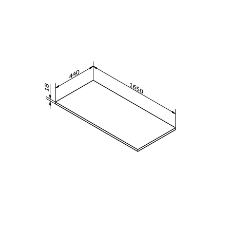 Deska DTDL 1654x18x440mm, dub alabama