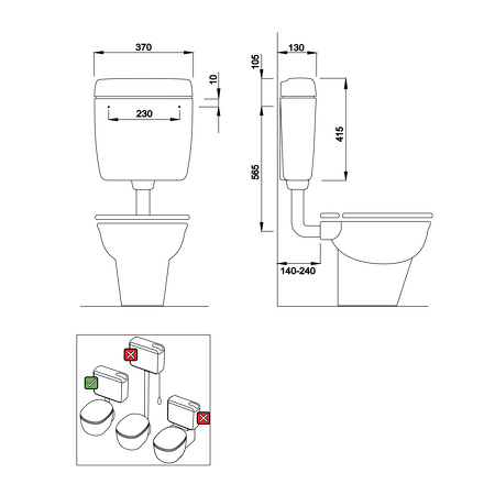 ADRIA WC nádržka Star/Stop 6(4,5-6) L, bílá