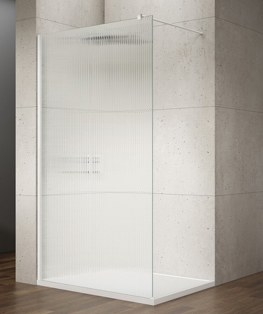 VARIO WHITE jednodílná sprchová zástěna k instalaci ke stěně, sklo nordic, 1100 mm