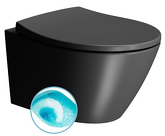 MODO závěsná WC mísa, Swirlflush, 37x52 cm, černá dual-mat náhledová fotka produktu