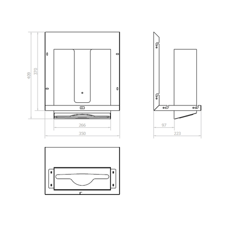 ESSENTIA zrcadlová skříňka 1000 mm s automatickým dávkovačem mýdla a zásobníkem na papírové ručníky