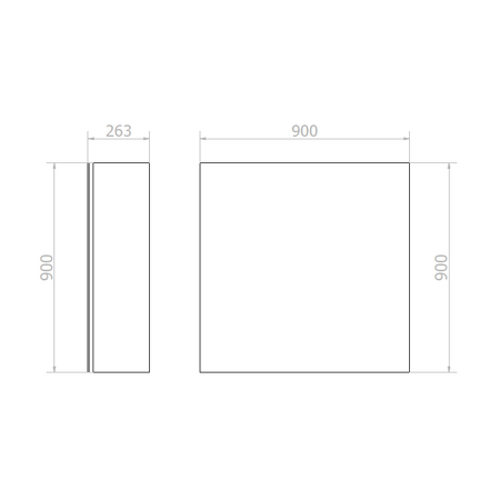 BASIC zrcadlová skříňka 900 mm s automatickým dávkovačem mýdla a senzorovým osoušečem rukou