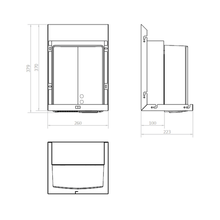 BASIC zrcadlová skříňka 1200 mm se dvěma automatickými dávkovači mýdla a se dvěmi senzorovými osoušeči rukou