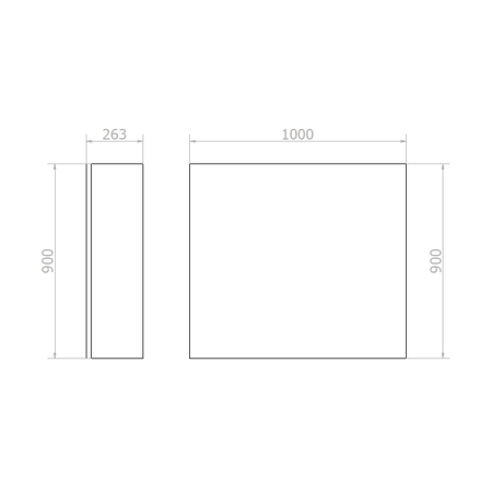 TOWEL zrcadlová skříňka 1000 mm se senzorovým dávkovačem mýdla, vodovodní baterií a zásobníkem na papírové ručníky