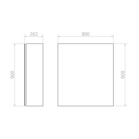 VELOX zrcadlová skříňka 800 mm se senzorovým dávkovačem mýdla, vodovodním baterií a osoušečem rukou