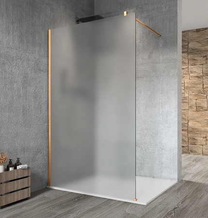 VARIO GOLD MATT jednodílná sprchová zástěna k instalaci ke stěně, matné sklo, 1000 mm