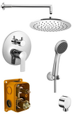 BARON podomítkový sprchový set s pákovou baterií, 2 výstupy, chrom náhledová fotka produktu