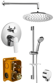 SCHMITZ podomítkový sprchový set s pákovou baterií, 2 výstupy, chrom náhledová fotka produktu