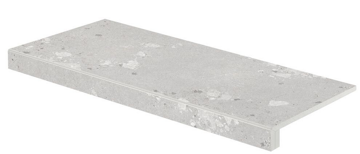 Castone, DCF84856, schodová tvarovka, 40x80 cm, šedá