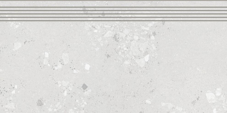 Castone, DCP84855, schodovka, 40x80 cm, šedobílá