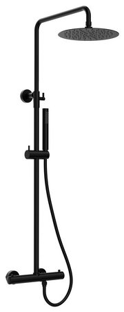 Sprchový sloup s termostatickou baterií, černá mat