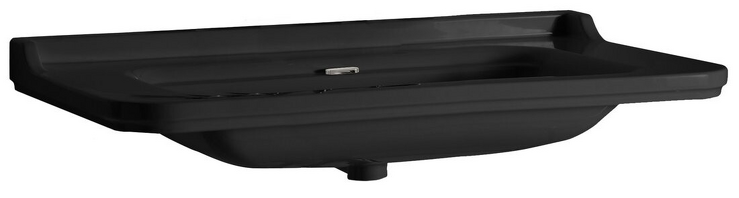 WALDORF keramické umyvadlo 120x55cm, černá mat