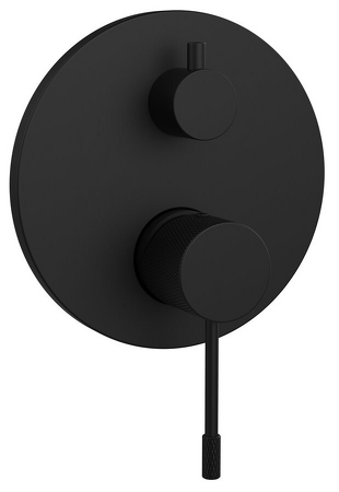 SOLARIS podomítková sprchová baterie, 2 výstupy, černá mat